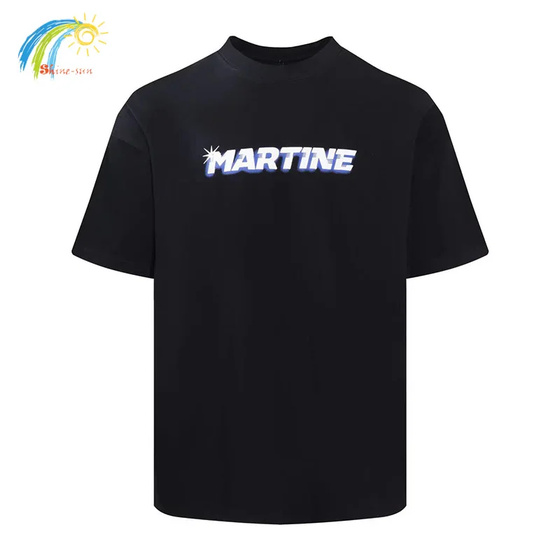 

Classic Letters Logo Graphics Print Vintage Black T-Shirt Men Women Best Quality Cotton Tee Top MARTINE ROSE T Shirt Inside Tag