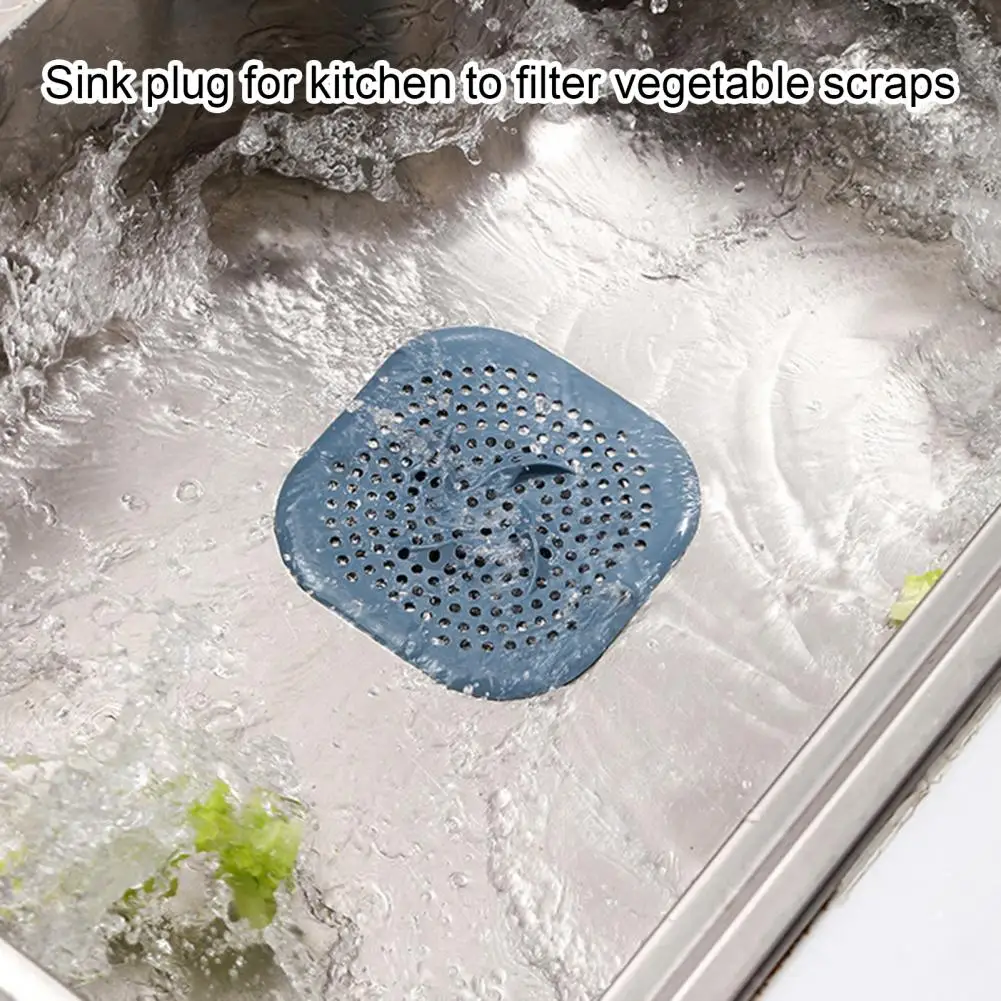 Easy Clean Shower Drain Cover Silicone Shower Drain Hair Catcher Durable Protector for Bathroom Kitchen Easy for Regular