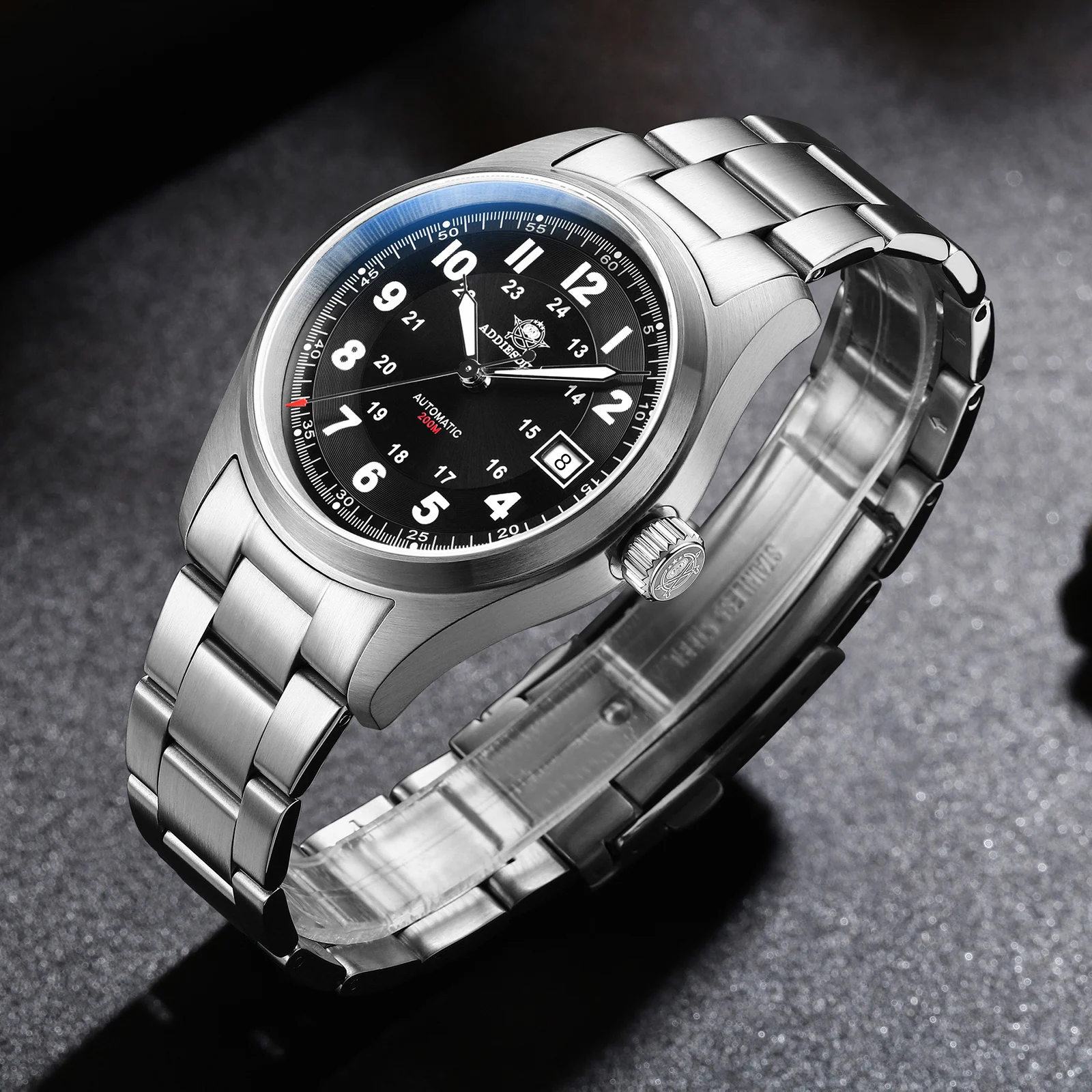 

ADDIESDIVE AD2525 Japan 8215 Automatic Mechanical Watch 200M Waterproof Sapphire Glass Wristwatch Retro Stainless Steel Watches