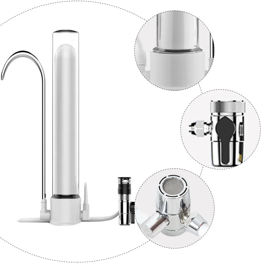 1個入り。セラミックフィルター内蔵のカウンタートップ式浄水器。耐久性に優れた家庭用浄水器。キッチンの蛇口に取り付け可能。簡単な浄水システム。