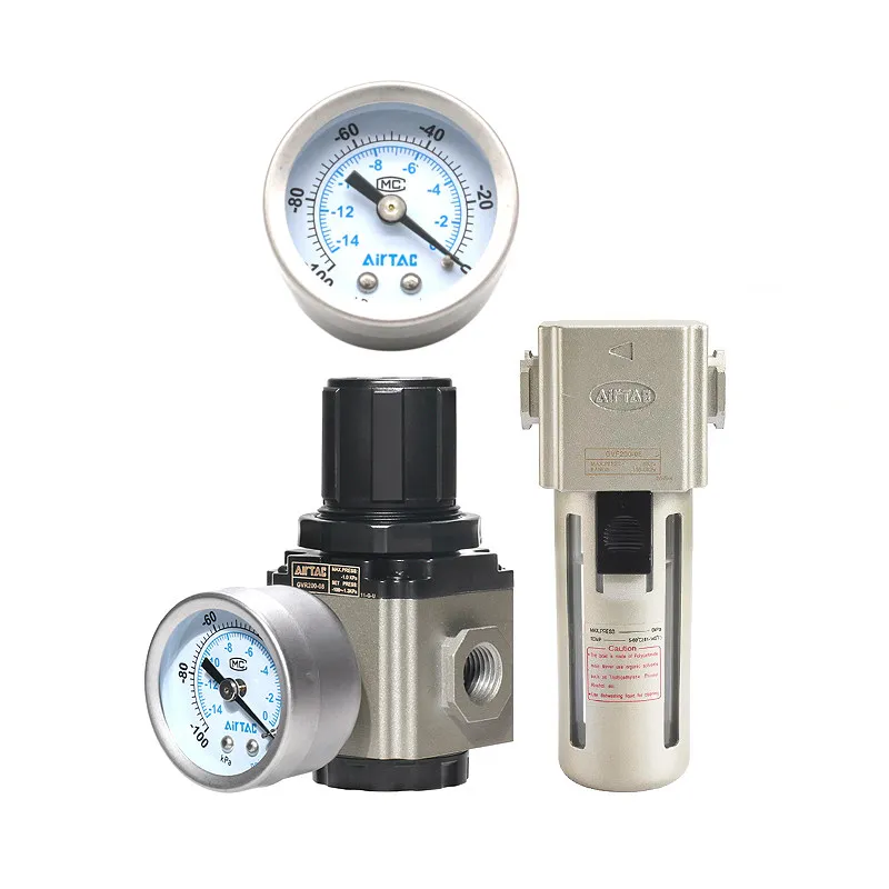 AIRTAC Negative Pressure Vacuum Filter GVF200-06/08 GVF300-08/10/15-W Air Source Processor GVR200-06/08 GVR300-08/10/15