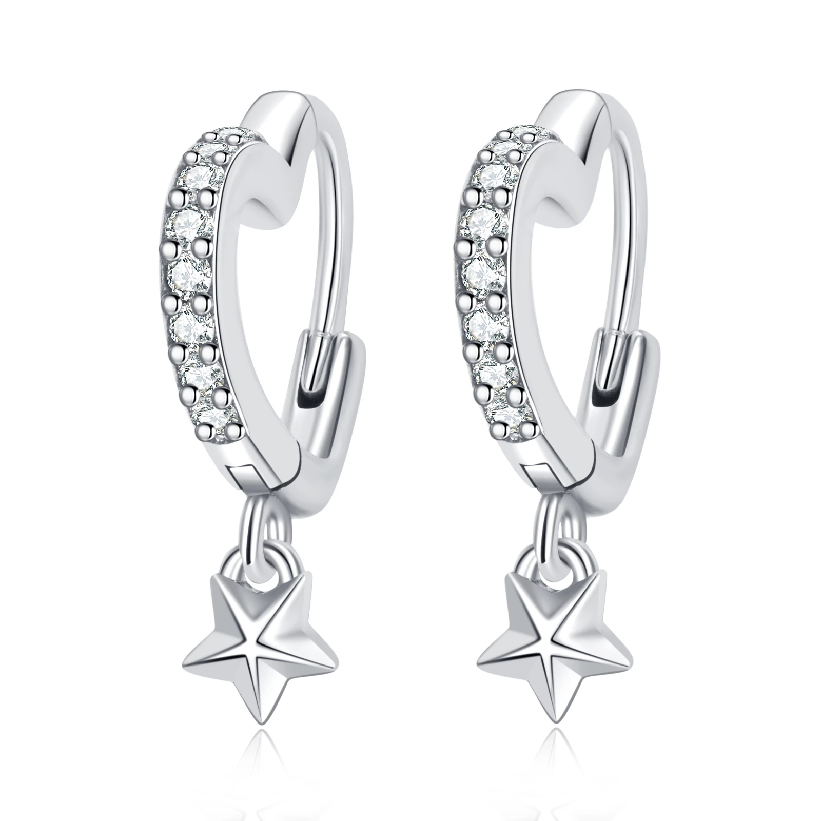 

The new 925 silver ear ring Zircon heart-shaped earrings and star pendant are perfect jewelry gift earrings for ladies