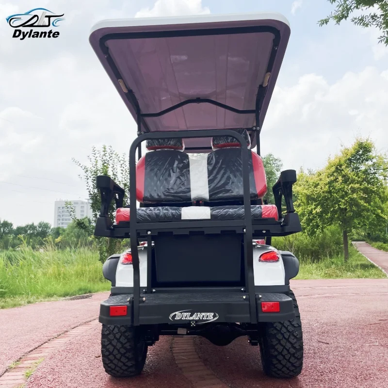 New Popular Electric Golf Cart Facing Forward 4-Seater Golf Cart Fast Small Golf Cart Engine Seats With Armrests Gear Adjustment