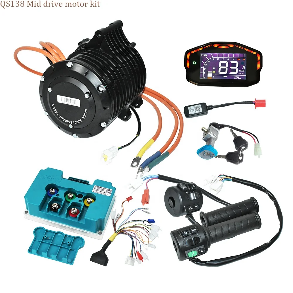 

Strong Power Qs138 70h V3 Bike Fardrive Speed Meter 72680 Controller Geared 3000w Central Electric Motor Kit for Mountain Bike