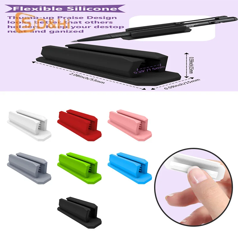 

2 * самоклеящийся силиконовый зажим для ручки, настенный зажим для карандашей, настольный маркер, шариковая ручка, держатель для хранения, органайзер для домашнего офиса