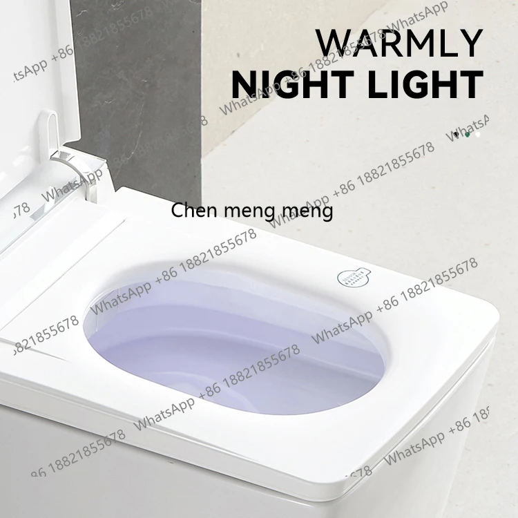 High-End-Farbe Smart Wc Quadratische Form Keramik Intelligente Bidet Wand Montiert Automatische Toilette Schwarz Smart Toilette F185