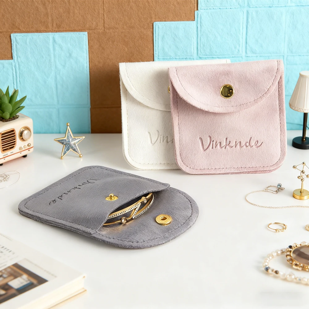 الأزياء المغلف مجوهرات المفاجئة كيس مزموم من جلد الغزال أكياس تغليف المجوهرات هدية الزفاف المخملية للأقراط قلادة سوار خواتم