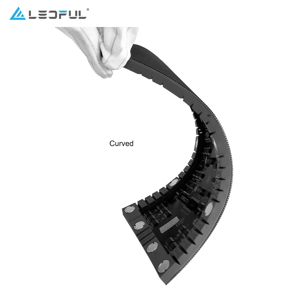 Oem Custom Full Color Indoor Flexible LED Panel Cylinder Column Soft LED Screen P1.875 P2 P2.5 P3 Curved LED Display Module