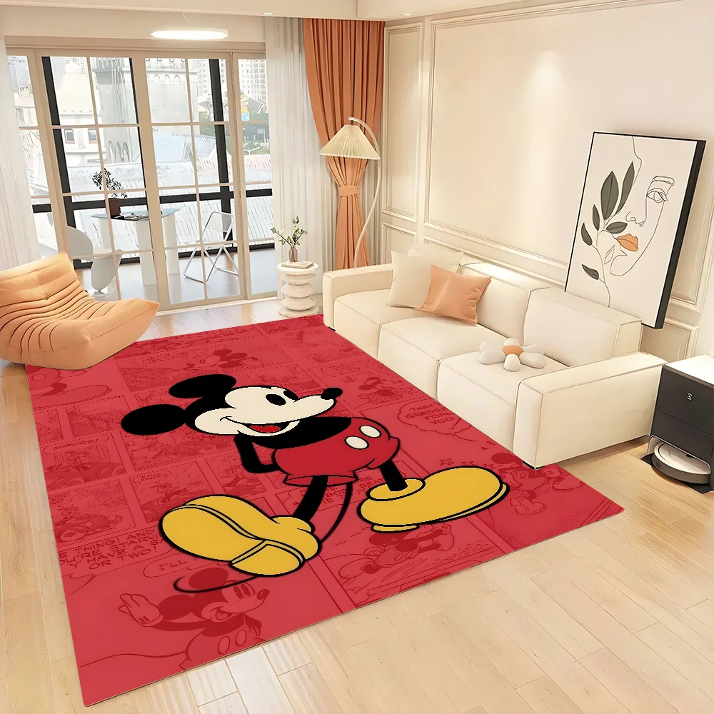 M-MickeIES Cartoon Floor Mat Graphic Printed Flannel Doormats For Bathroom Kitchen Entrance Carpet Home Decor