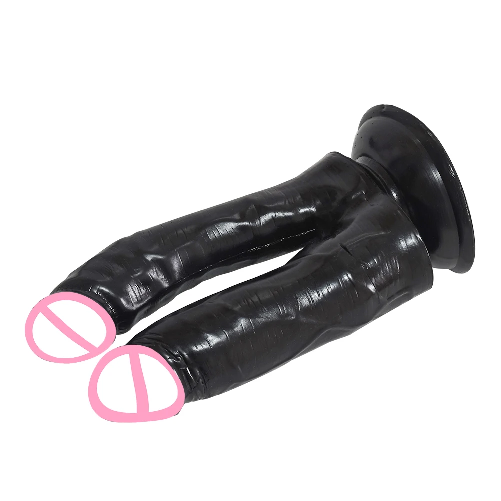 Huge Lesbian Double Dildos Suction Cup Realistic Dildo Penis Big Butt Plug Vagina Anal Adult Sex Toys For Woman Sexshop Couple - view 5