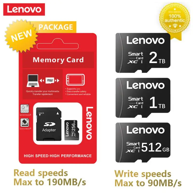 

Lenovo 2TB 1TB Micro TF SD Card Class 10 Mini SD Card 512GB 256GB Memory Card 128GB 64GB TF Card For Camera/Drone/Device Monitor