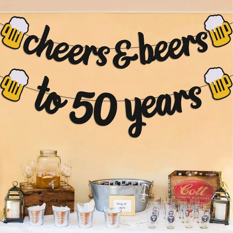 Cheers 21, 30, 35, 40, 50, 60, 70, 80, 90 birthday banner Happy birthday decorations man, woman, any birthday anniversary party