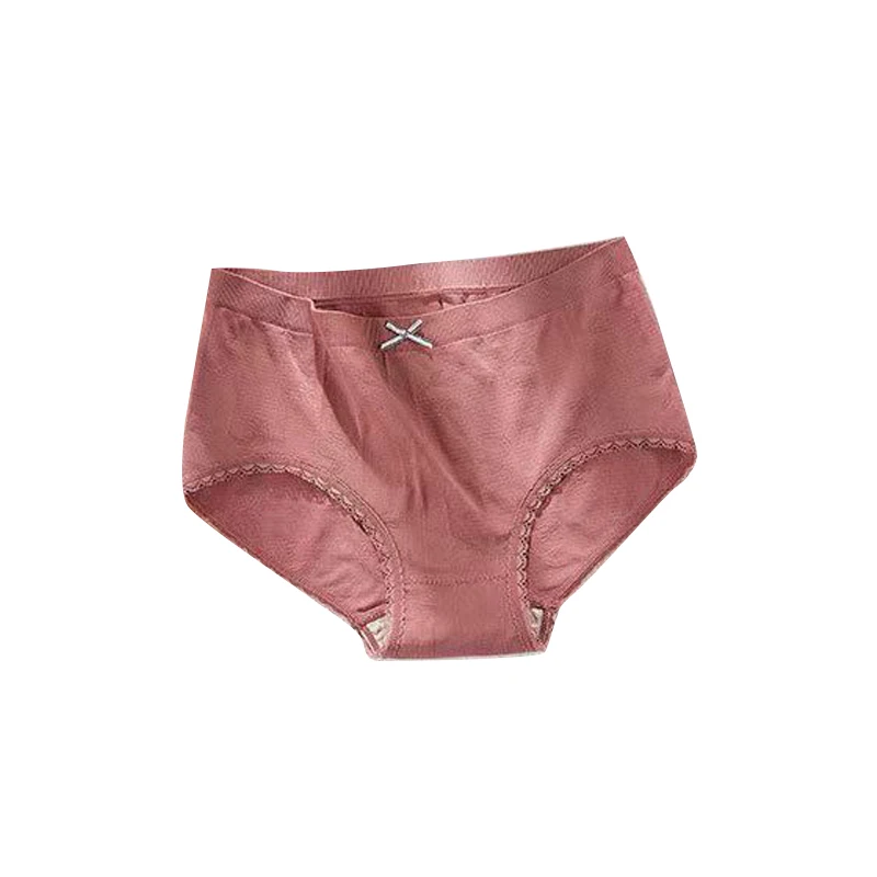 Four sets of women's briefs with hip lift are made into Rose Essence briefs with waist anti-bacteria and non-trace peach butt la