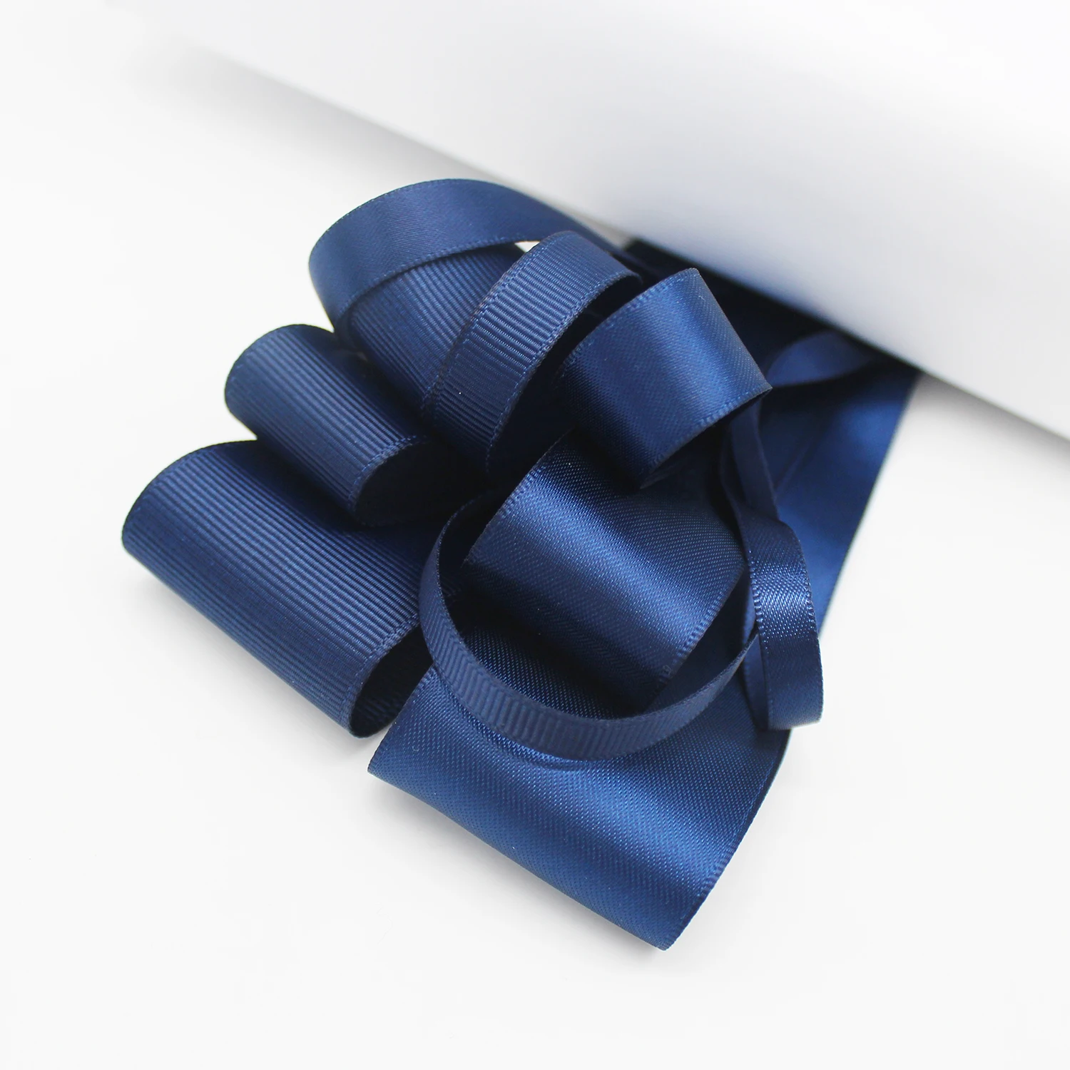 25yards Navy Blue Color Satin Grosgrain Ribbon, DIY Wedding Gift Wrapping Decoration Crafts Package 6-38mm