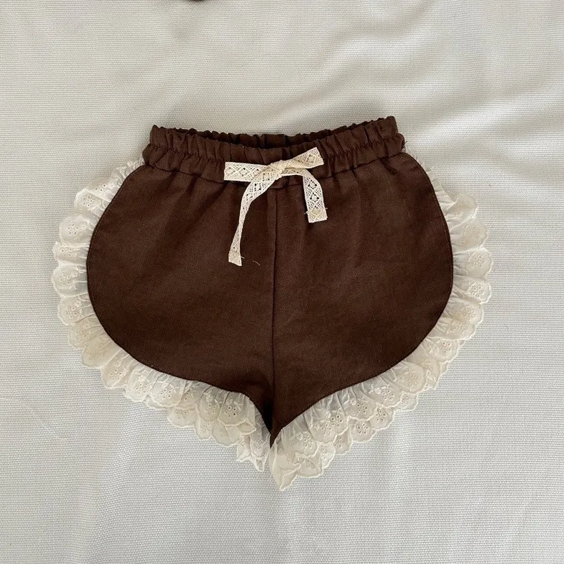 Baby Clothes Fashion Comfortable Loose Breathable Shorts 2024 Summer Korean Style Baby Girls Sweet Cute Playful Fresh Shorts