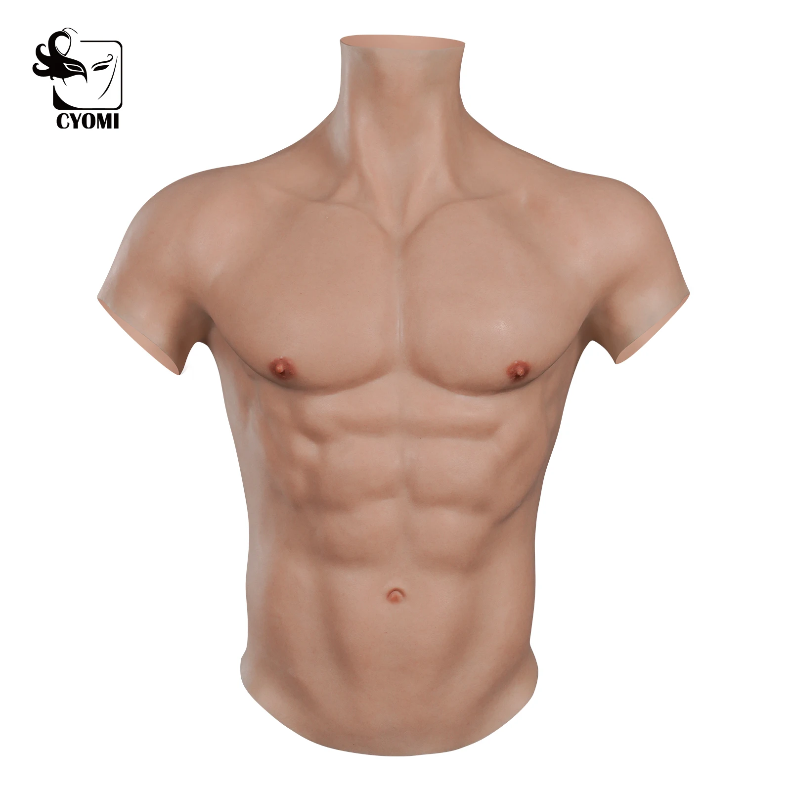 CYOMI Silicone Realistic Muscle Male Suit Fake Chest Artificial Simulation Muscles Cosplay Fake Belly Muscle Crossdresser