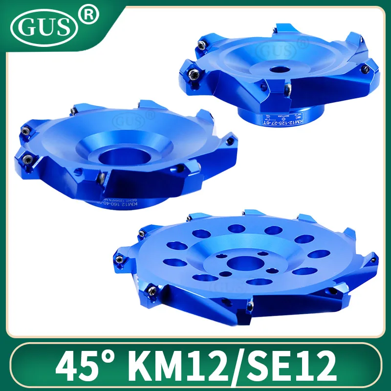 KM12 SE12 45° face Aluminum Plane Head End Milling Cutter Head for SEKT1204 Carbide Insert FMB tool holder CNC lathe Tools