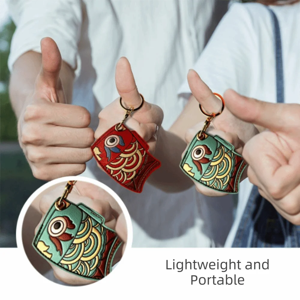 Leather Candle Leather Keychain Cartoon Candlestick Design Candle Shaped Cartoon Candlestick Keyring Hanging Ornament Portable