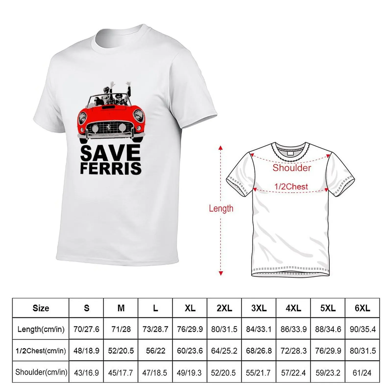 Save Ferris T-Shirt anime stuff cute tops mens graphic t-shirts