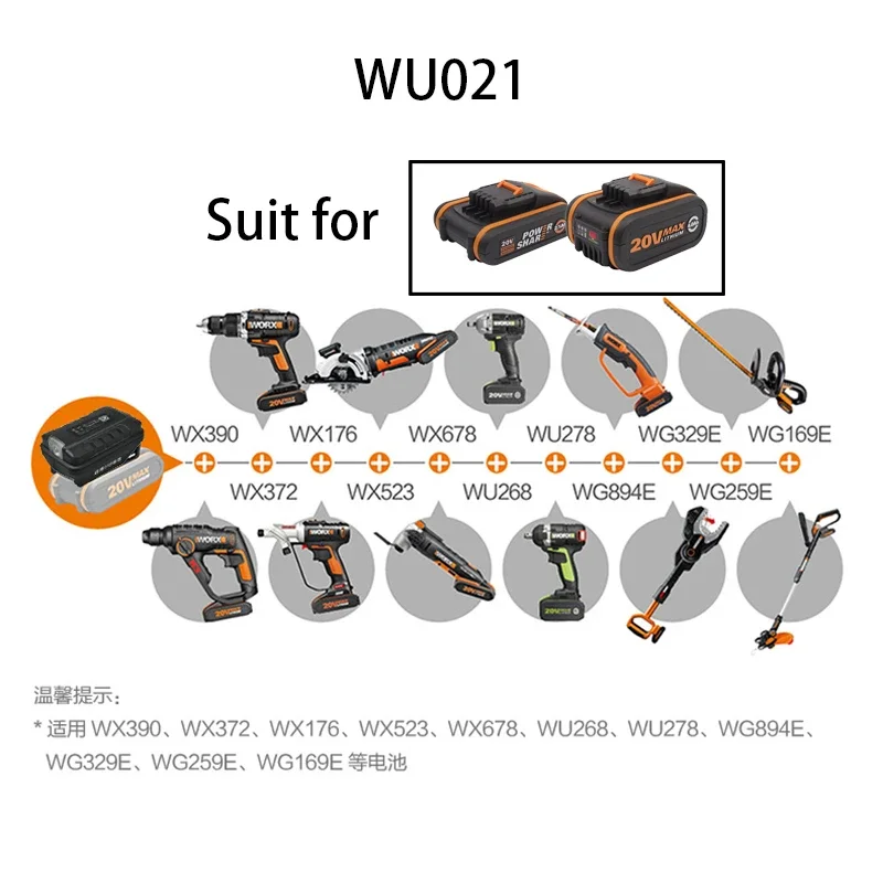 Worx 20v Interface Converter WA4600 WA4601 Between Green and Orange Also with USB Output or Lighting LED Power Tool Aecessory