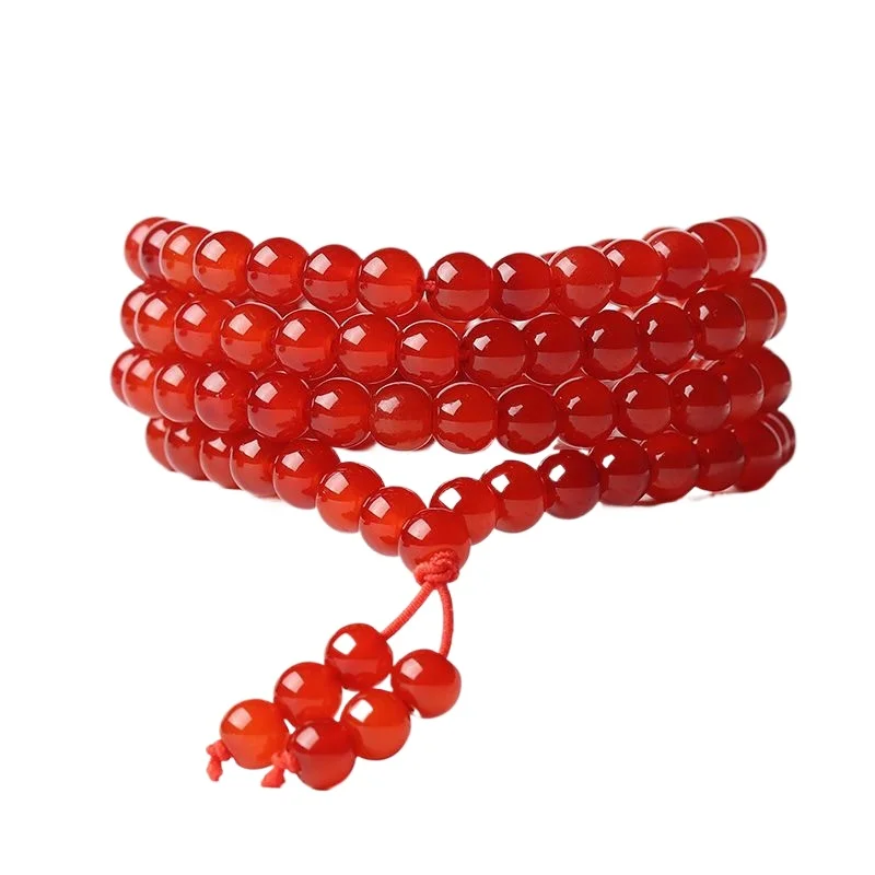 

Natural agate 108 bracelets, multi-circle Buddha beads, green agate multi-circle bracelet, men's and women's models