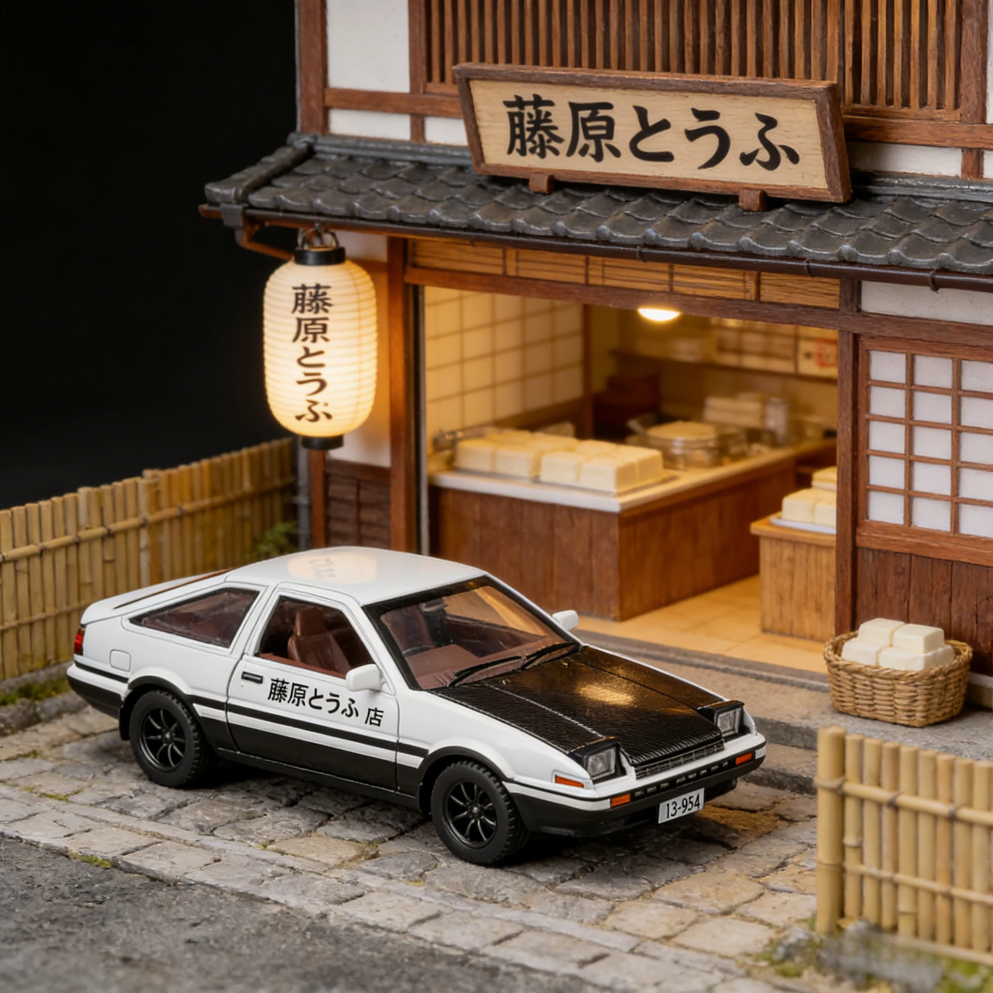 Para 1:30 Toyota AE86 liga modelo de carro esportivo portas e capô dianteiro e porta do porta-malas podem ser abertas detalhes ricos acabamento fino