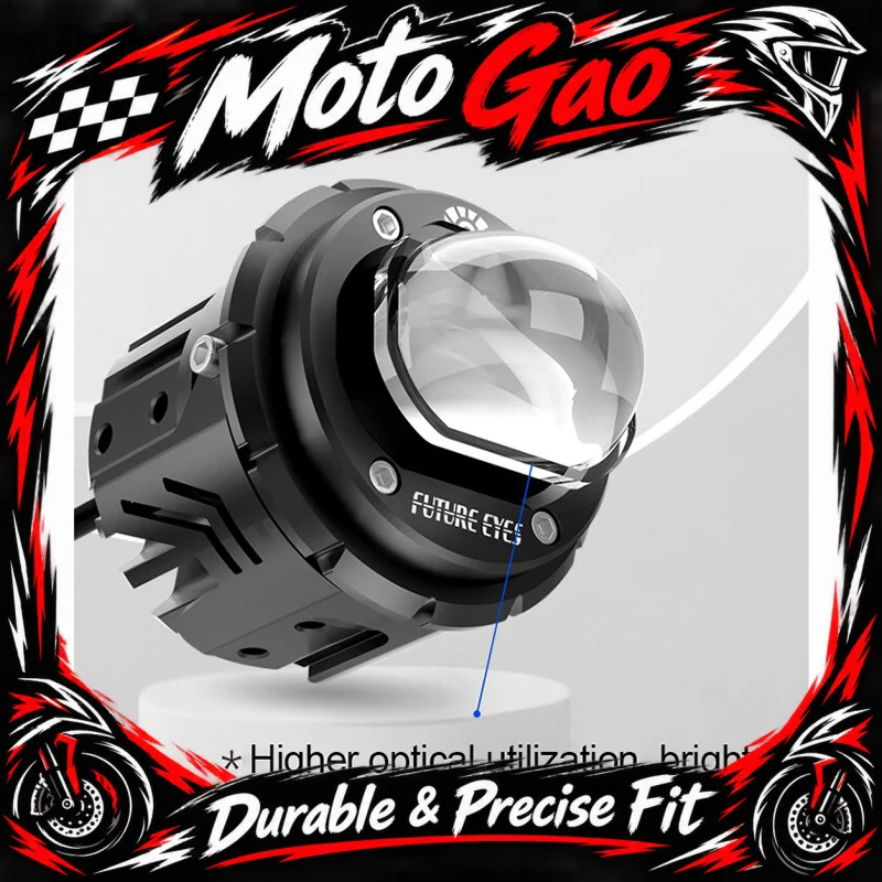 Future Eyes F20P Motorcycle Spotlight 120W High Power LED Lights Ultra Bright Fog Lamps with Fill Light Auxiliary Driving Lights