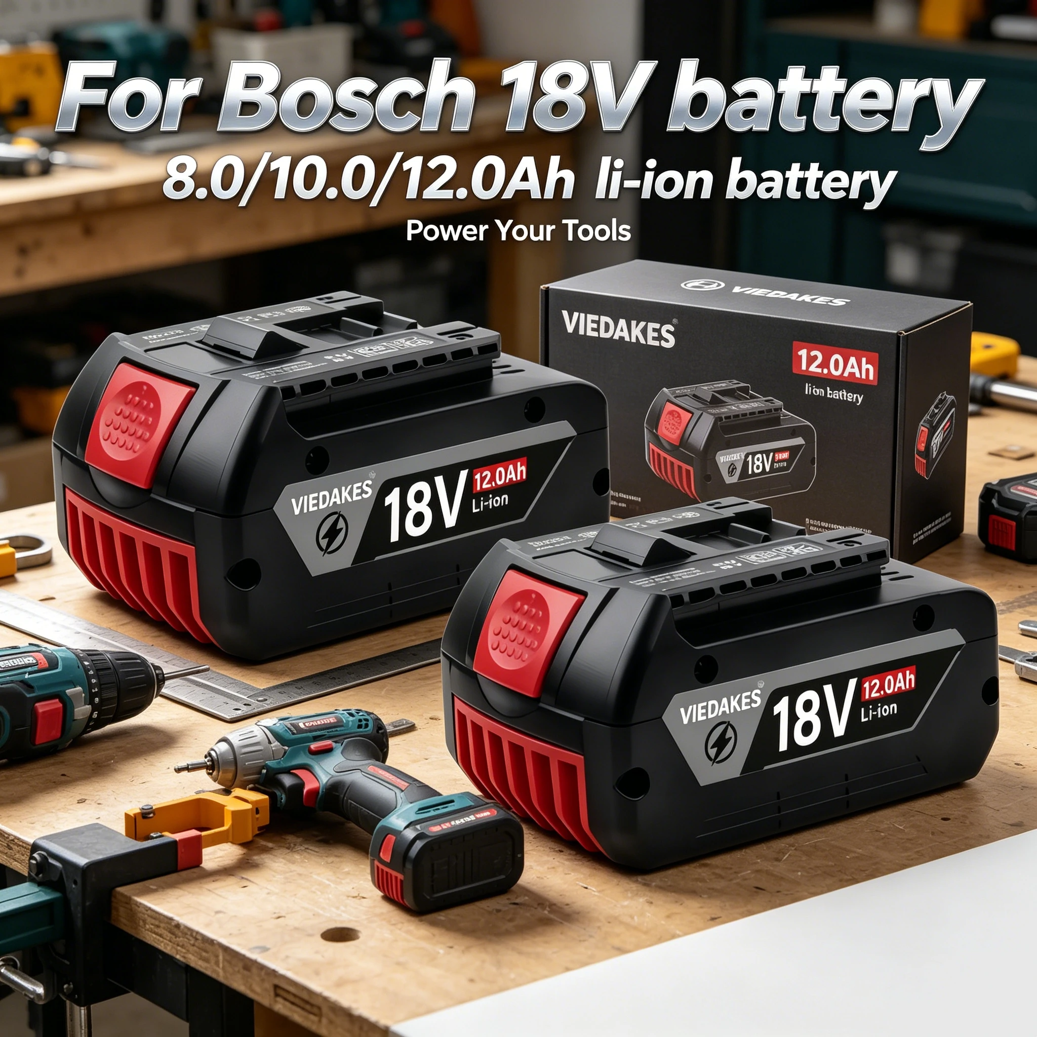

New 18V 8/10/12.0Ah Rechargeable Battery for BOSCH Battery BAT609 BAT609G BAT618 BAT618G BAT614 Screwdriver GSB GBA GSR