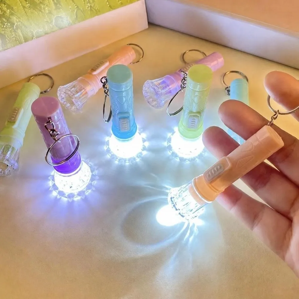 12pcs Portable Random Candy Color Mini Flashlight LED Light Glowing Flashlight Camping Flashlight Christmas