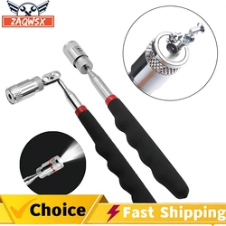 1Pc Telescopic Adjustable Magnetic Pick-Up Tool Magnetic Telescopic Magnet Grip Long Pen Telescopic Magnet Stick with LED Light