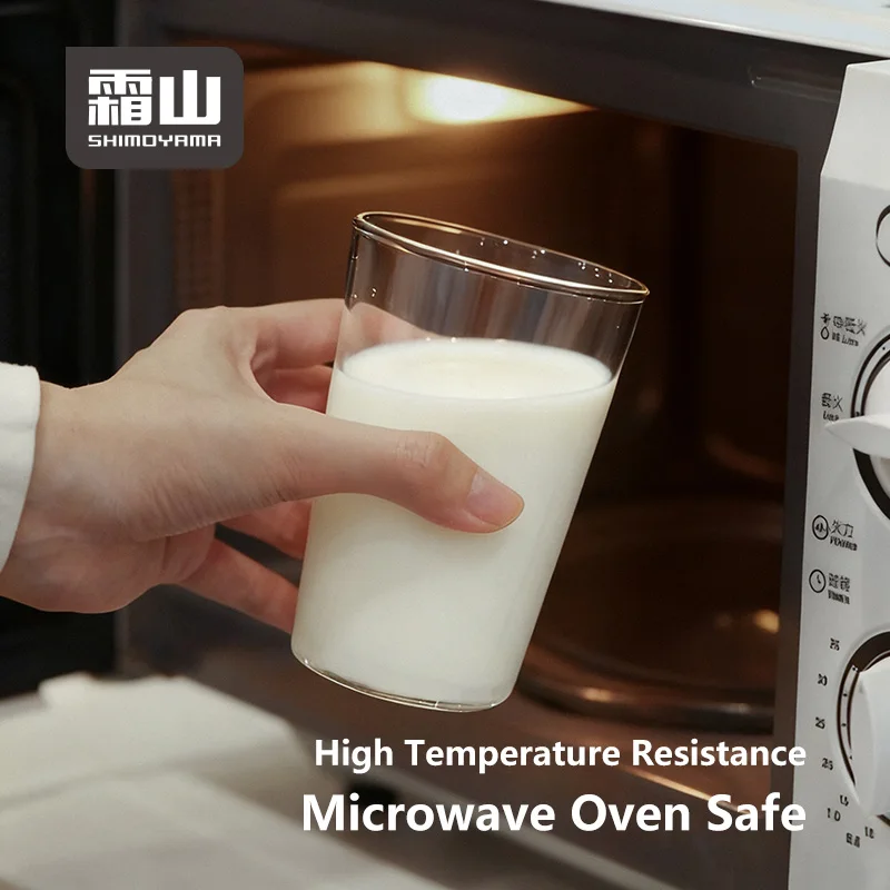 

SHIMOYAMA High Borosilicate Glass Tea Cup 350ml Tea Mug Heat Resistant Thick Straight Glass