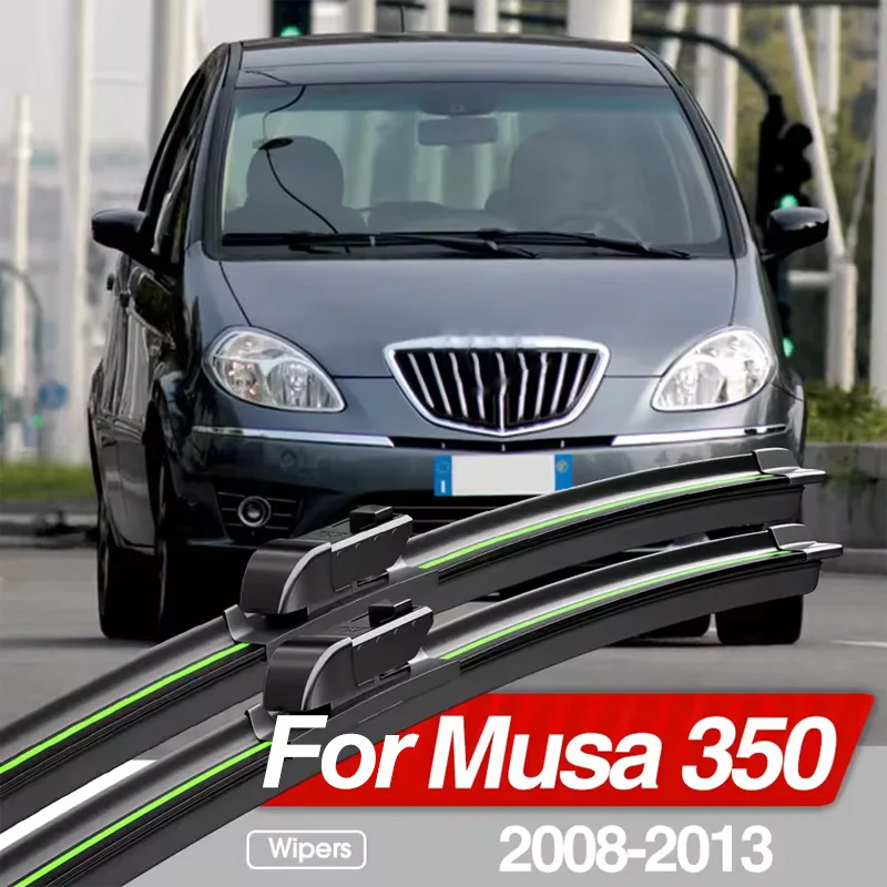 For Lancia Musa 350 2008-2013 Front Windshield Wiper Blades 2pcs Windscreen Window Accessories 2009 2010 2011 2012