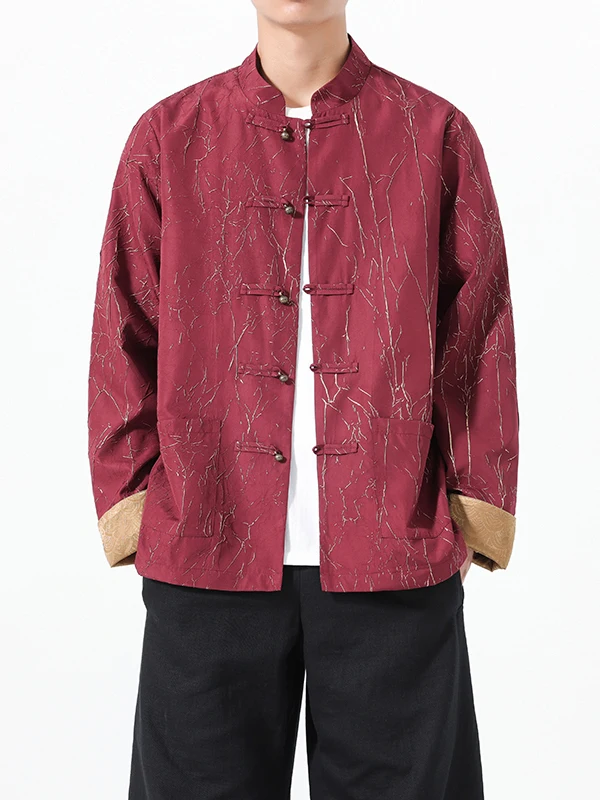 

Retro Bronze Bule Jaet Men's Autumn Winter New Chinese Sle National Trend Emed Floral Pattern Small ence Trend ...