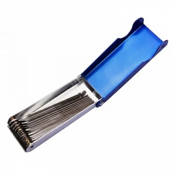 Industrial File Guitar Nut Slot File Set Metal Luthier Tools with Case for String Height Adjustment for Acoustic Electric Bass