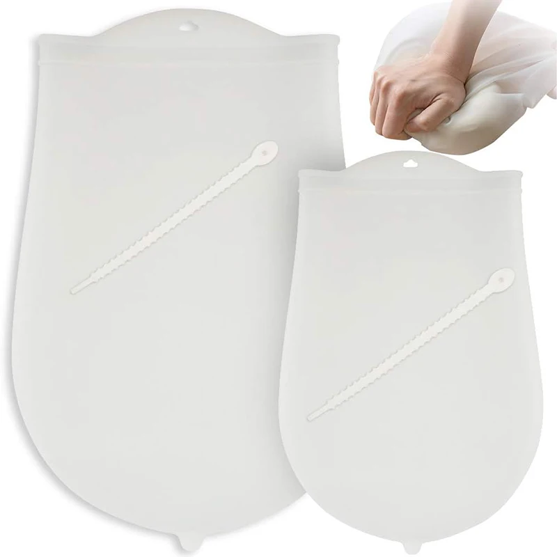 Silicone Kneading Dough Bag Flour Mixer Bag Dough Kneading Bag Versatile Dough Mixer for Bread Pastry Pizza Bakeware Baking Tool