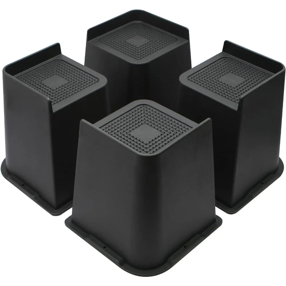

Bed Risers 6 inch, Oversized Furniture Risers, Heavy-Duty Support Up to 6000 Lbs, Lift 6 inch for Couch, Sofa, Table,Chair (Blac