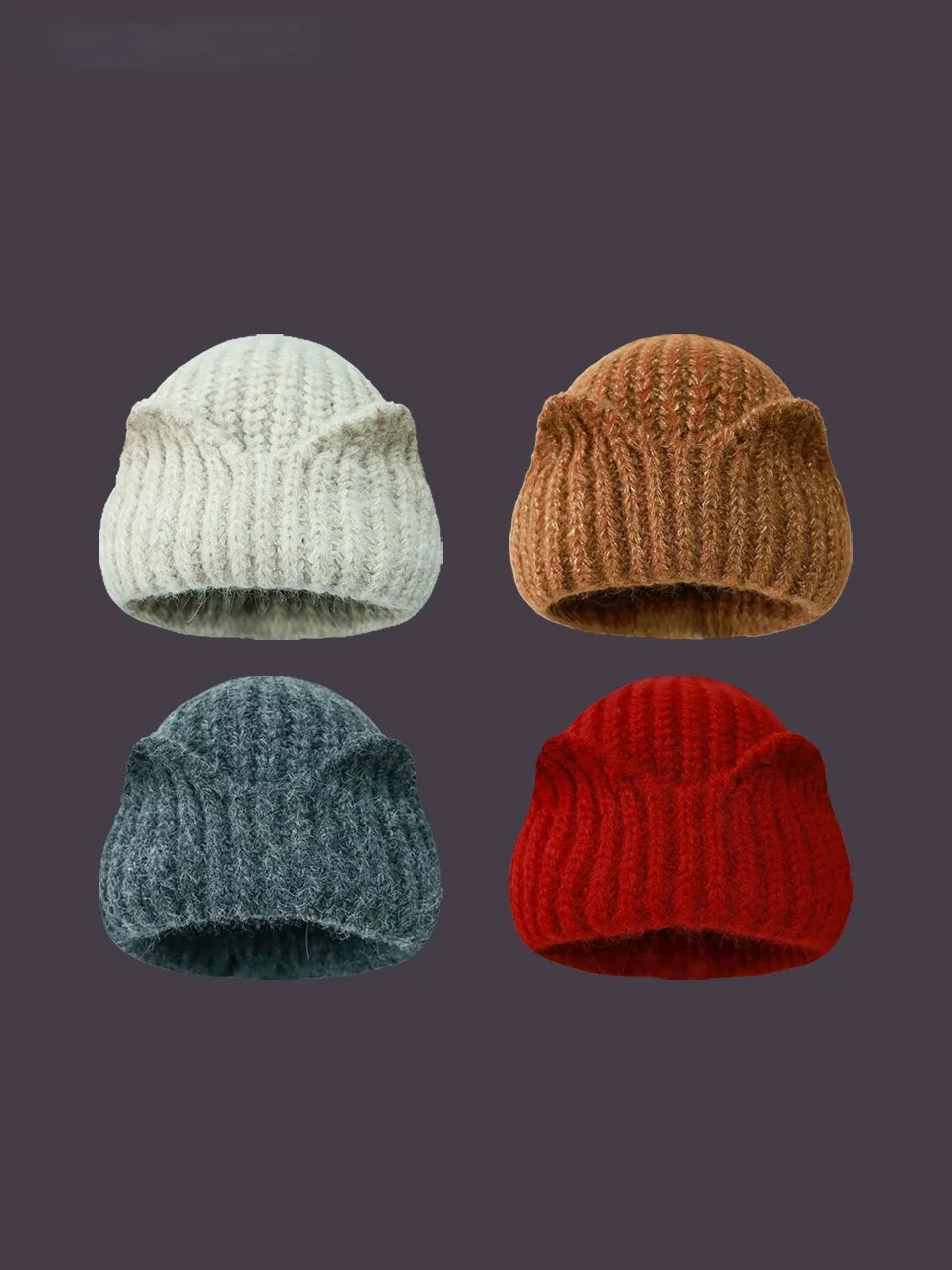 nouveau-bonnet-tricote-a-oreilles-de-dessin-anime-2026-pour-femme-bonnet-en-laine-amincissant-le-visage-mignon-chaud-protection-des-oreilles-bonnet-integral-pour-grande-tete