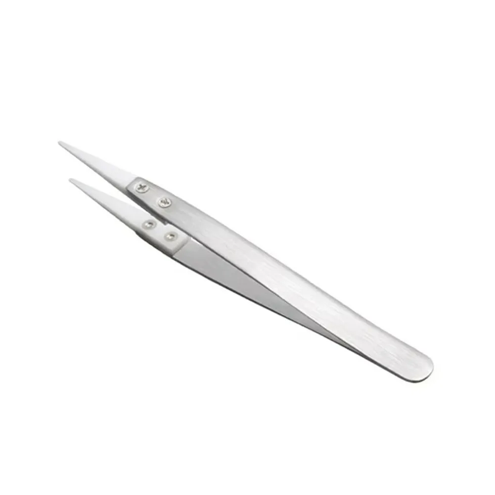 High Temperature Resistant Tweezers with Ceramic Tips and Stainless Steel Construction for Delicate Handling Tasks