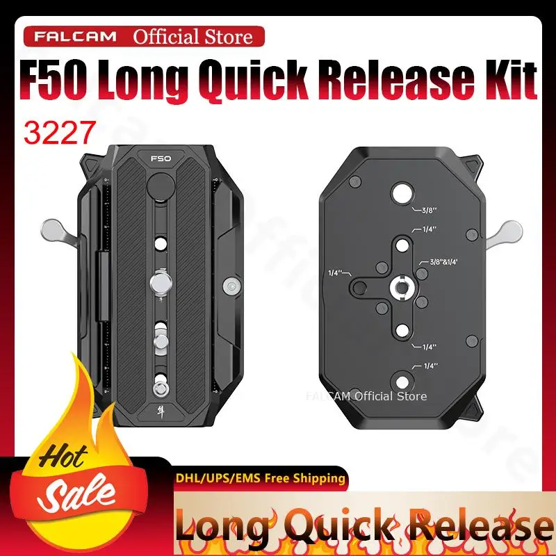 

Falcam Official F50 Long Quick Release Camera Mount for Manfrotto Compatible with Multiple Bases Self-Contained Q System Tripod