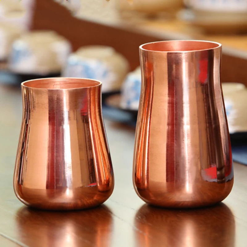 

Handcrafted Pure Copper Beer Milk Mug Creative Vintage Thickened Moscow Water 350 ml Breakfast Cup Moscow Drinkware Tableware