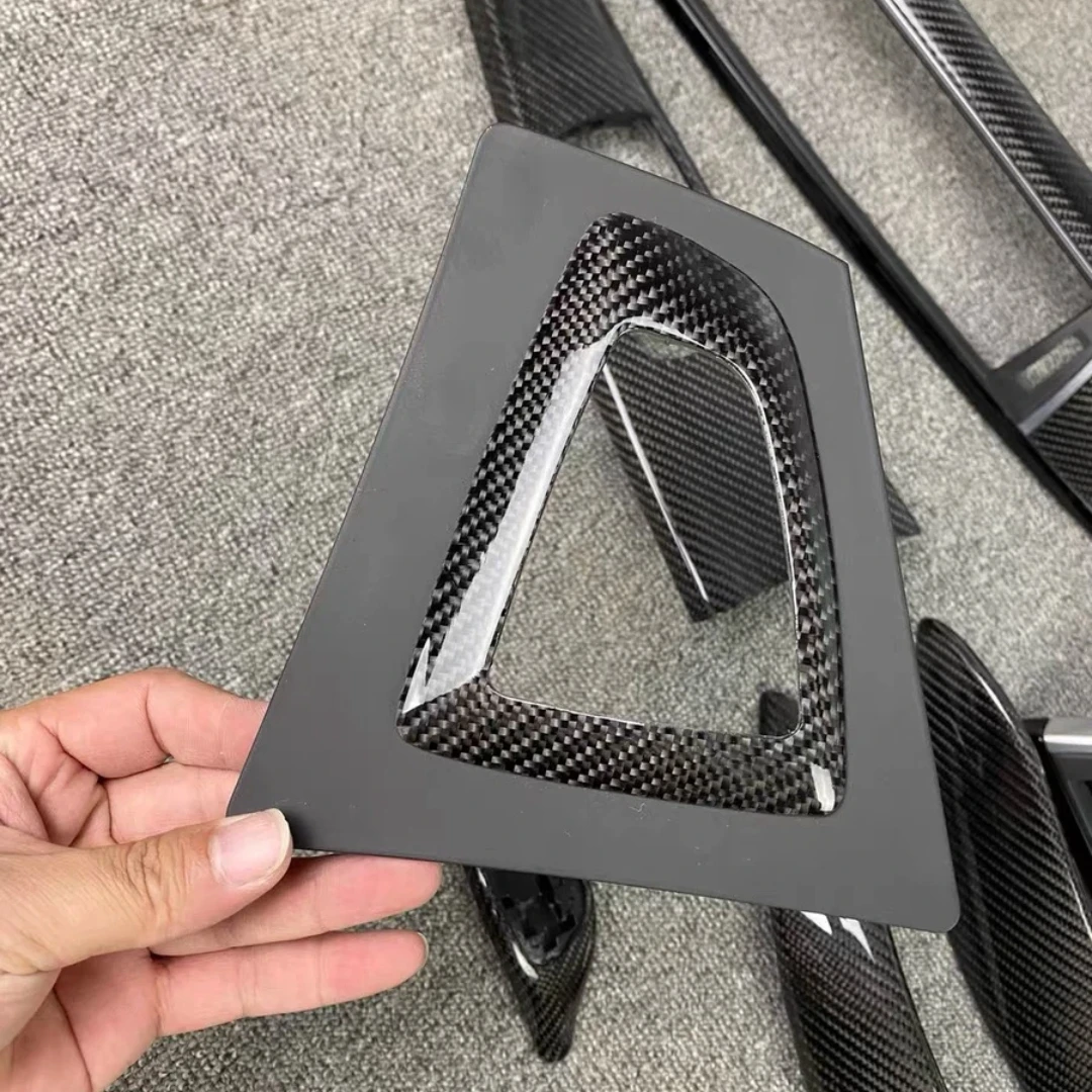 

Matte Gloss Real Carbon Alcantara Car Gear Shift Panel Frame Base Replacem for Bmw F30 F10 F15 F07 F20 F21 F22 F32 F34 F35 5GT