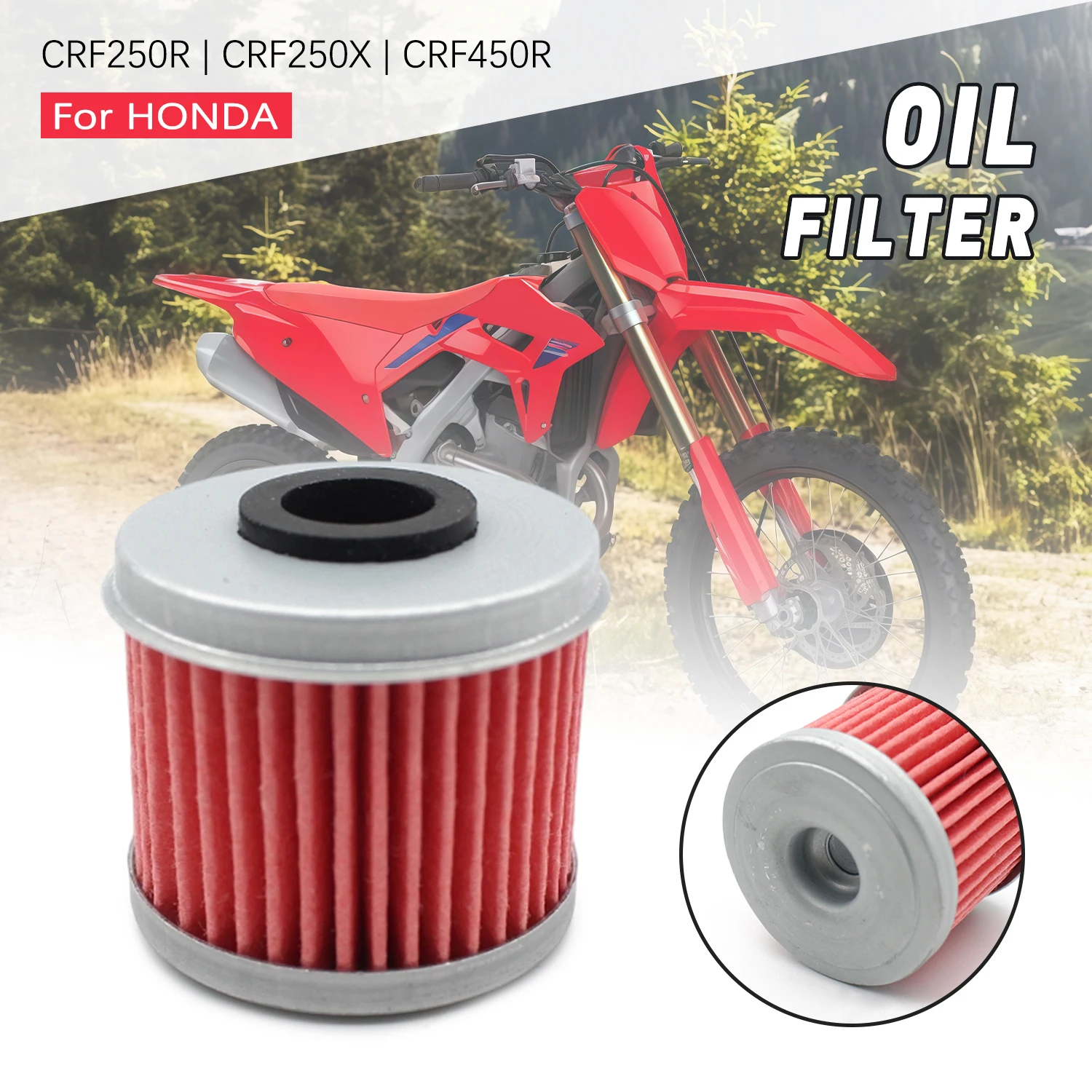 For HONDA CRF250R CRF250X CRF450R CRF450X CRF150R TRX450R TRX450ER CRF 150 250 450 R X CRF250 CRF450 Engine Oil Filters