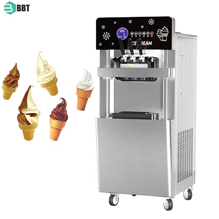 

Commercial Italian Ice Cream Machine Soft Ice Cream Making Machine Three Flavors Snow Ice Cream Maker Soft Serve Machine