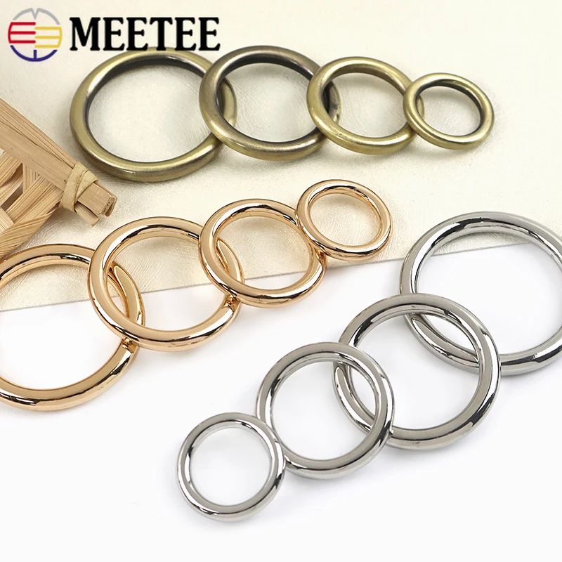

10/20Pcs 15-50mm O Ring Metal Buckles Dog Collar KeyChain Loop Hook Bag Strap Connect Rings Hardware Accessorie for Handbagss