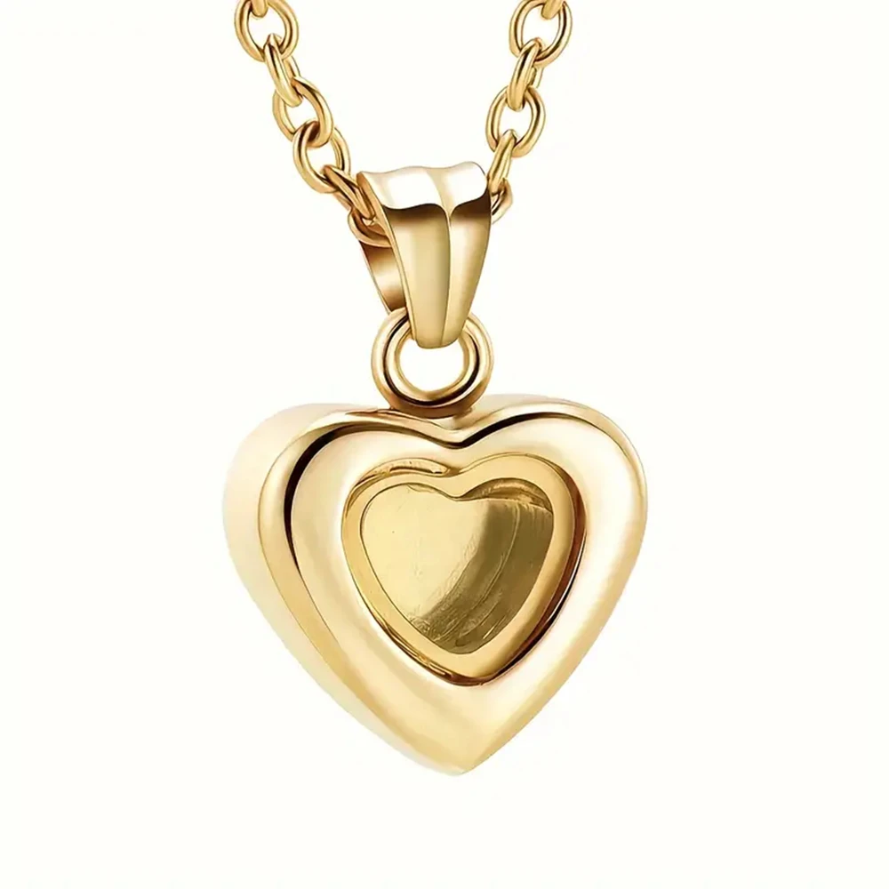 Cremation Necklace - Stainless Steel Ashes Pendant for Human Ash, Memorial Urn Jewelry Keepsake
