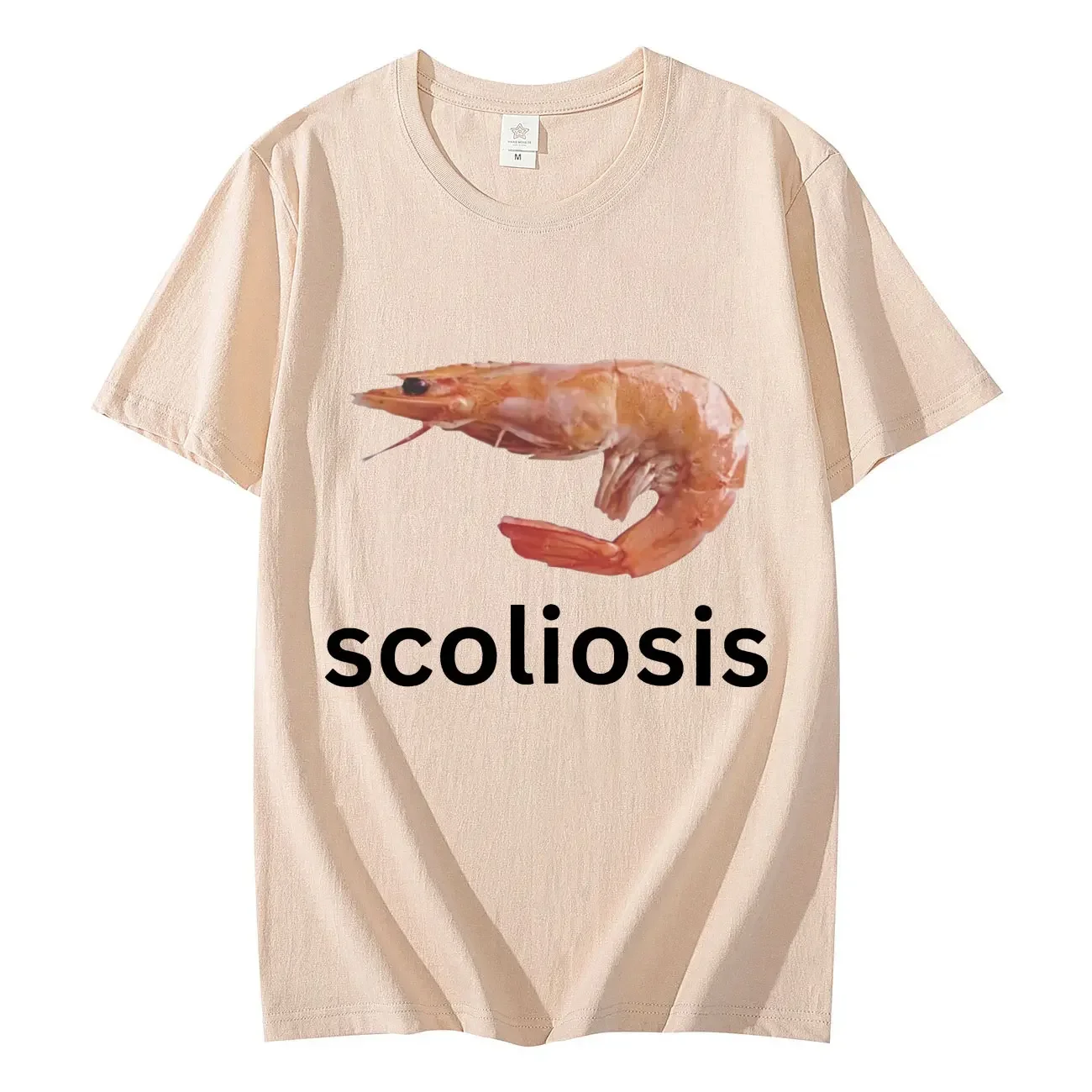 Scoliosis Shrimp Lustiges Meme Grafik-T-Shirt für Männer und Frauen, seltsames virales Internet-Meme, lockere Y2K-Streetwear, Humor, kurzärmelige Oberteile – Detail 6