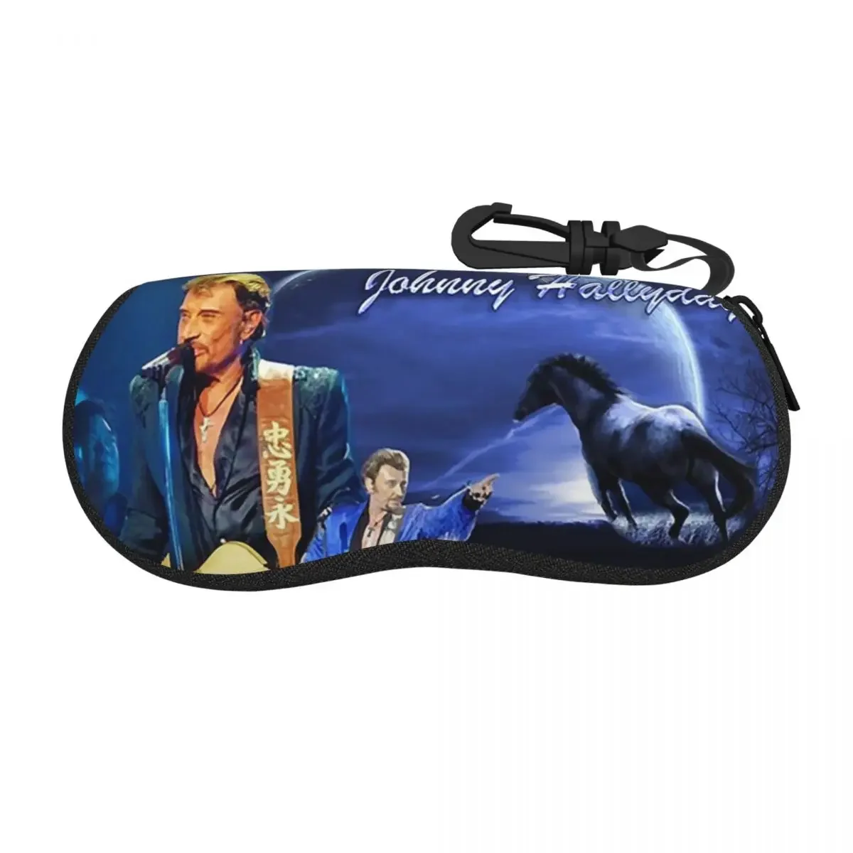 

Rock Johnny Hallyday Shell Glasses Case Protective Sunglasses Box Women Men Soft Eyeglasses Bag Pouch