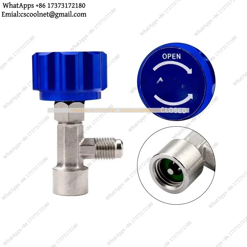 Heavy Duty 1/4 Inch R1234yf Refrigerant Can Tap Dispensing Valve Bottle Opener Auto A/C System