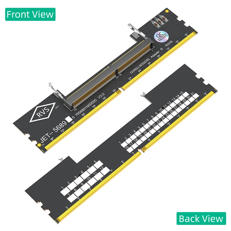 Professional Laptop DDR5 SO DIMM to Desktop DIMM Memory Connectors SO-DIMM to U-DIMM Adapter Desktop PC Memory Converter Adaptor