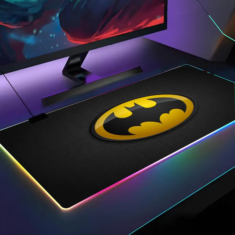 

B-batmans Mouse Pad RGB Backlit Mouse Pad Laptop Mouse Pad Laptop Gamer Computer Desk Gaming Accessories